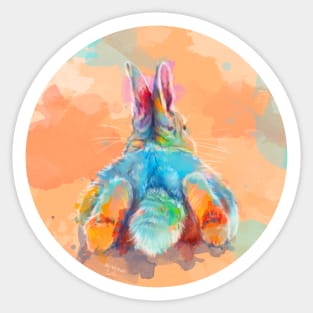 Bunny Butt Funny Illustration Sticker